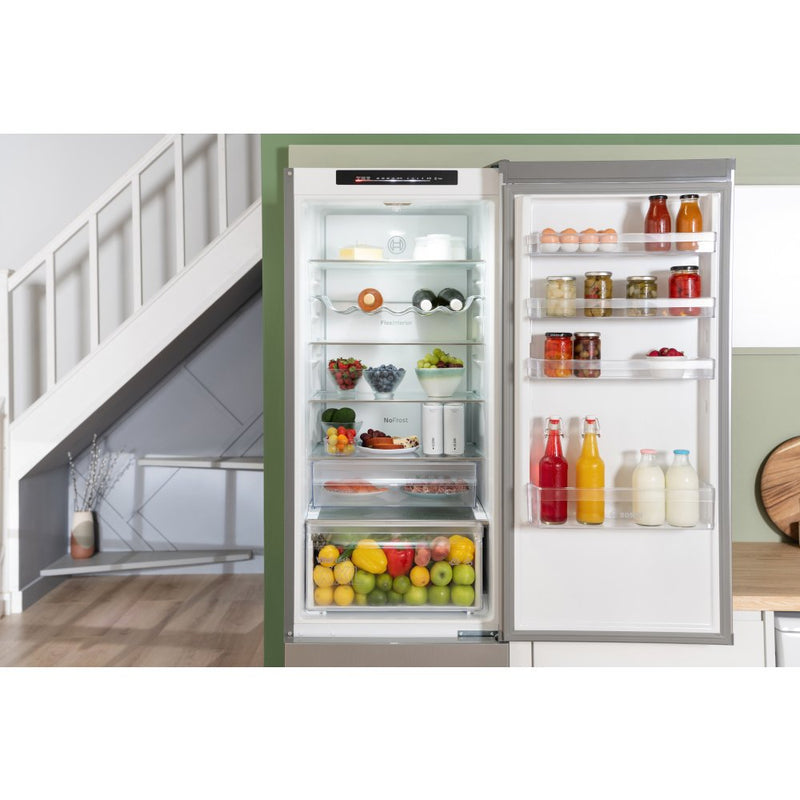 Bosch KGN392WDFG - White Freestanding 70/30 Frost Free Fridge Freezer - D energy