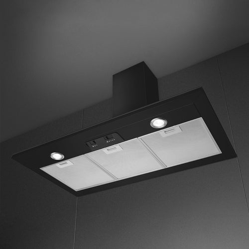 Smeg KSED95MBL - Black Victoria Chimney Hood - 595m³/h - B Energy