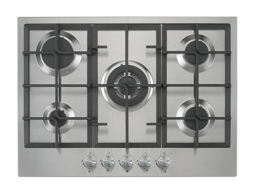 Lifestyle LSGH70CSS 70cm Gas hob - cast iron supports - Stainless Steel