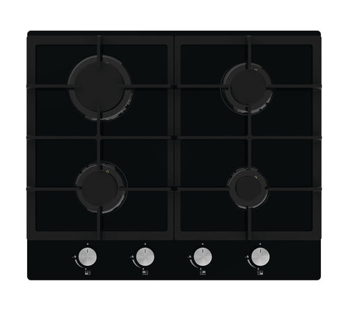 Lifestyle LSGOG60BK 60cm Gas on glass hob - cast iron supports