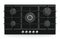 Lifestyle LSGOG90BK 90cm Gas on glass hob - cast iron supports