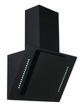 Lifestyle LSHDANWH60B 60cm White LED Angled Chimney Hood - Black