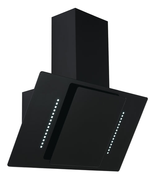 Lifestyle LSHDANWH70B 70cm White LED Angled Chimney Hood - Black