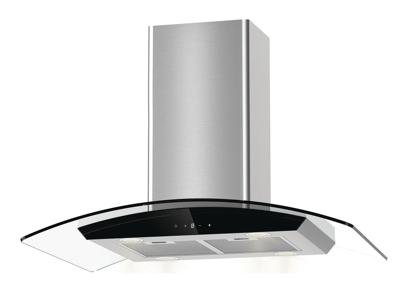 Lifestyle LSHDIS90S 90cm Island Curved Glass Hood - Stainless Steel