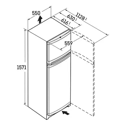 Liebherr CTE2931 - White Freestanding 80/20 Fridge Freezer - E energy