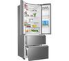 HAIER HFR5719EWMP - Platinum Inox American Fridge Freezer - 444L Total Capacity - E Energy