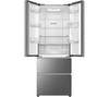 HAIER HFR5719EWMP - Platinum Inox American Fridge Freezer - 444L Total Capacity - E Energy