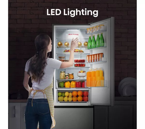 Hisense RB435N4BCE - Stainless Steel Fridge Freezer - 336L - E Energy Rating