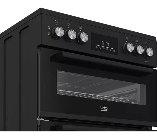 Beko FDC6731K - White 60cm Double Oven Electric Cooker - Ceramic Hob - A Energy