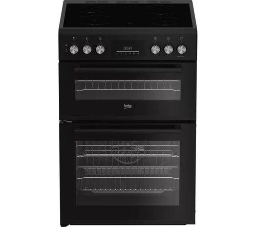 Beko FDC6731K - White 60cm Double Oven Electric Cooker - Ceramic Hob - A Energy