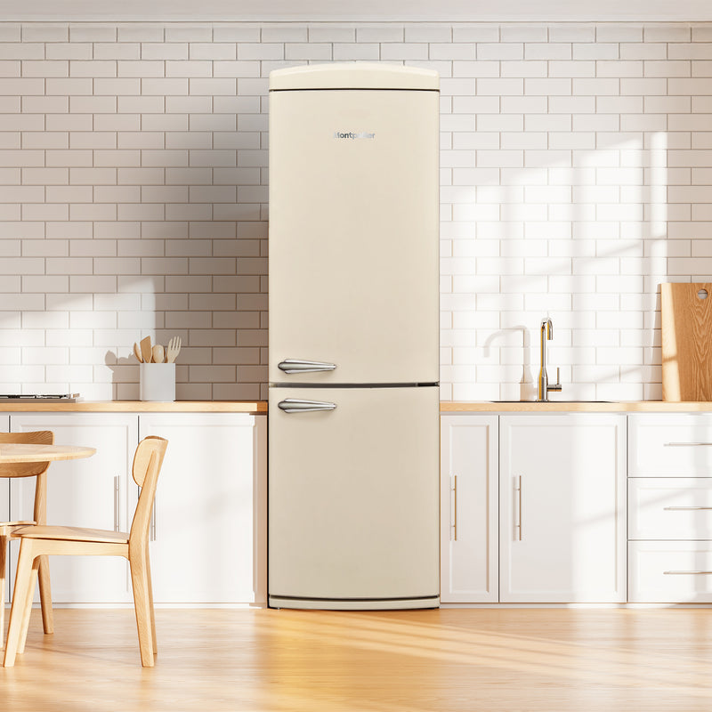 Montpellier MAB190C - Retro Cream Fridge Freezer - 295L - E Energy