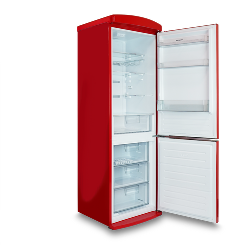 Montpellier MAB190R - Red Fridge Freezer - 295L - E Energy