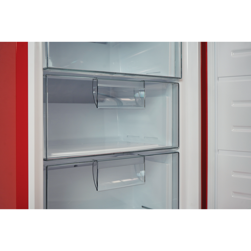 Montpellier MAB190R - Red Fridge Freezer - 295L - E Energy