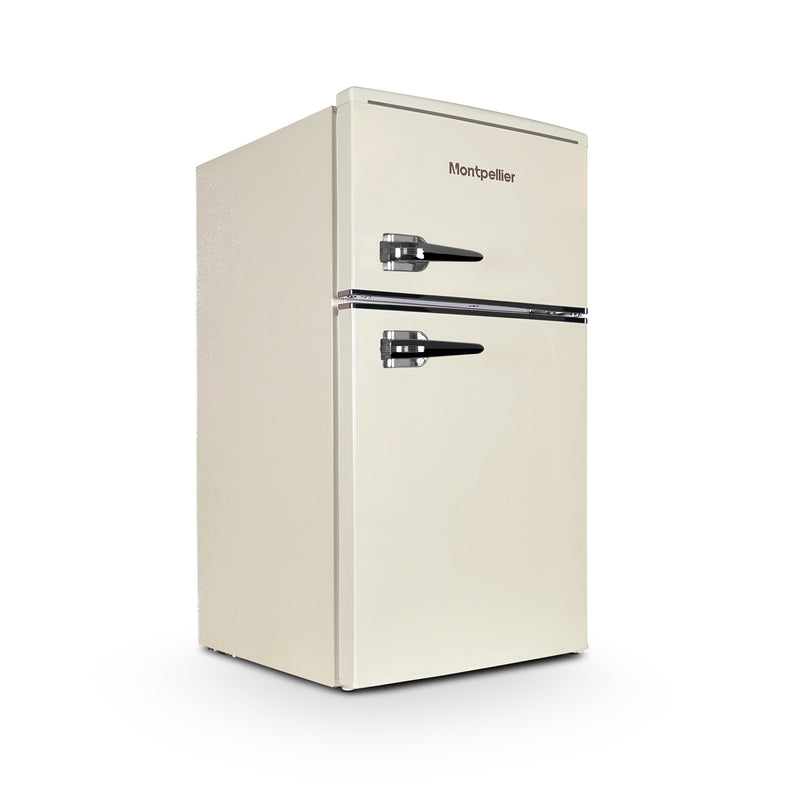 Montpellier MAB2035EC - Cream Undercounter Retro Fridge Freezer - 84 Litres - E Energy Rating