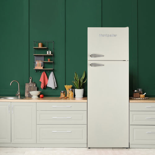 Montpellier MAB346EC Retro 80/20 Top Mount Fridge Freezer in Cream - E Rated