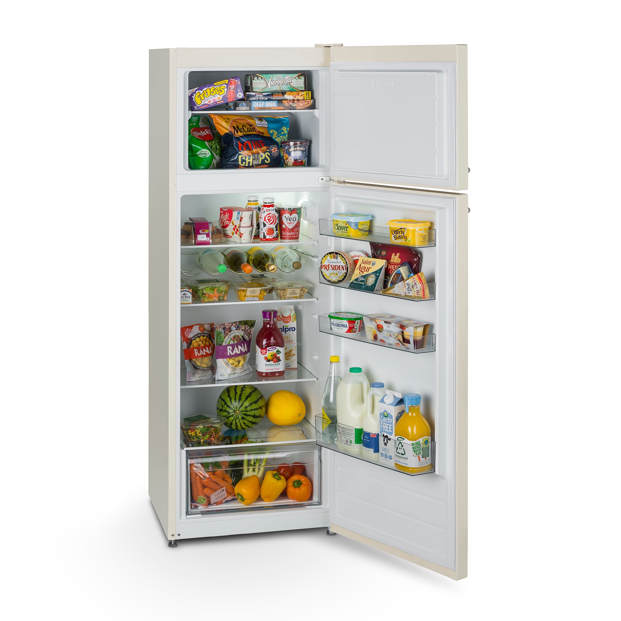 Montpellier MAB346EC Retro 80/20 Top Mount Fridge Freezer in Cream