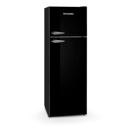 Montpellier MAB346EK - Black Retro Top Mount Fridge Freezer - 312L Total Capacity - E energy