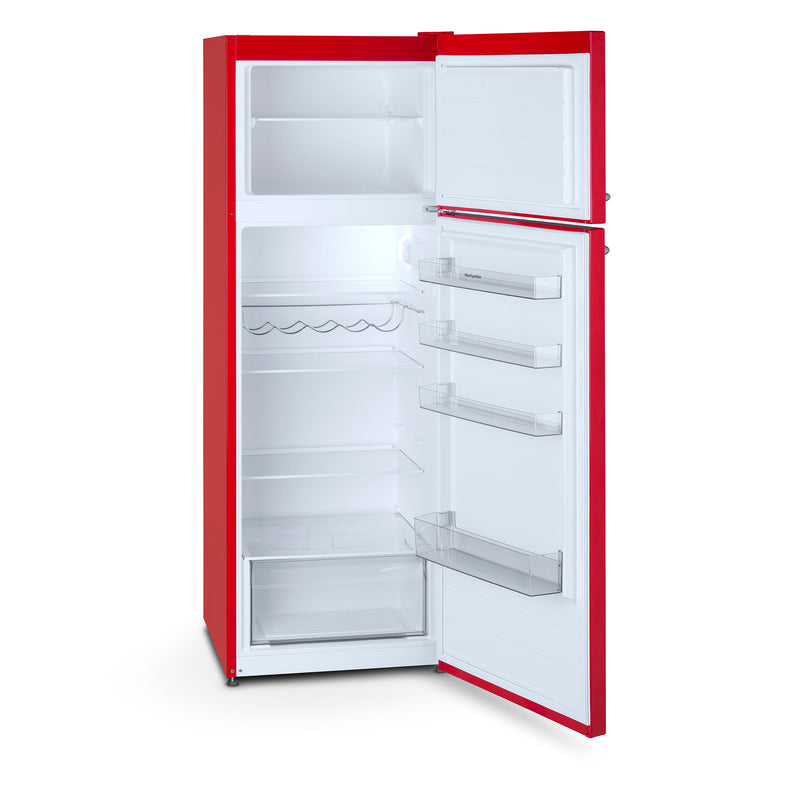 Montpellier MAB346ER - Red Retro Top Mount Fridge Freezer - 312L Capacity - E energy rating