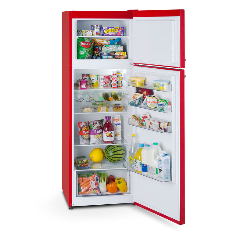 Montpellier MAB346ER - Red Retro Top Mount Fridge Freezer - 312L Capacity - E energy rating