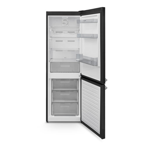 Montpellier MAB386EK - Black Retro No Frost Fridge Freezer - 395L Capacity - E Energy Rating