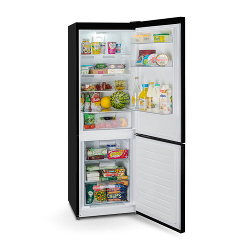 Montpellier MAB386EK - Black Retro No Frost Fridge Freezer - 395L Capacity - E Energy Rating