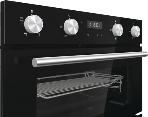 Hisense BID95211BGUK - Black Electric Double Oven - 72L & 38L Capacity - A Energy Rating - Display