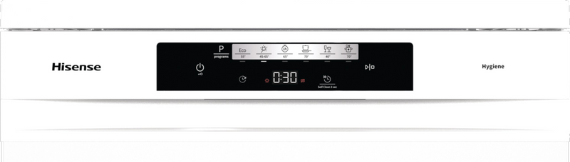 Hisense HS642D90WUK - White Freestanding Dishwasher - 14 Place Settings - D Energy