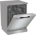Hisense HS642D90XUK - Silver 14 Place Setting Freestanding Dishwasher - 60cm - 46 dB - D Energy
