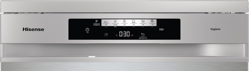 Hisense HS642D90XUK - Silver 14 Place Setting Freestanding Dishwasher - 60cm - 46 dB - D Energy