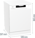 Hisense HS642D90WUK - White Freestanding Dishwasher - 14 Place Settings - D Energy