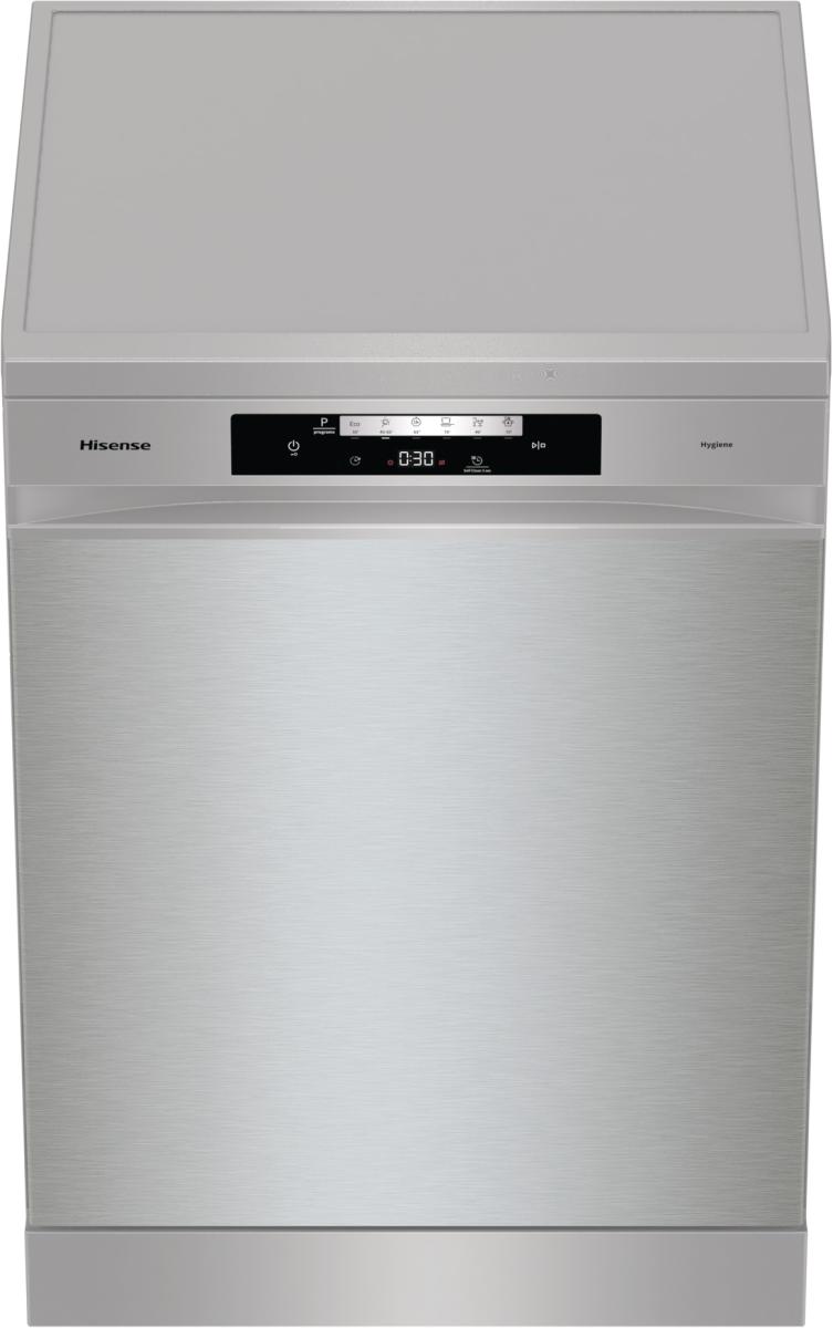 Hisense HS642D90XUK - Silver 14 Place Setting Freestanding Dishwasher - 60cm - 46 dB - D Energy