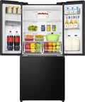 Hisense RQ5P470SMFE - Black Stainless Steel American Fridge Freezer - 482L - E Energy Rating