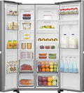 Hisense RS840N4WCE - Stainless steel Frost Free Fridge Freezer - E energy - Display