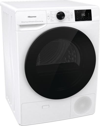 Hisense DHGE8043 - White 8KG Tumble Dryer - Condenser with Heat Pump - A+++ Energy Rating