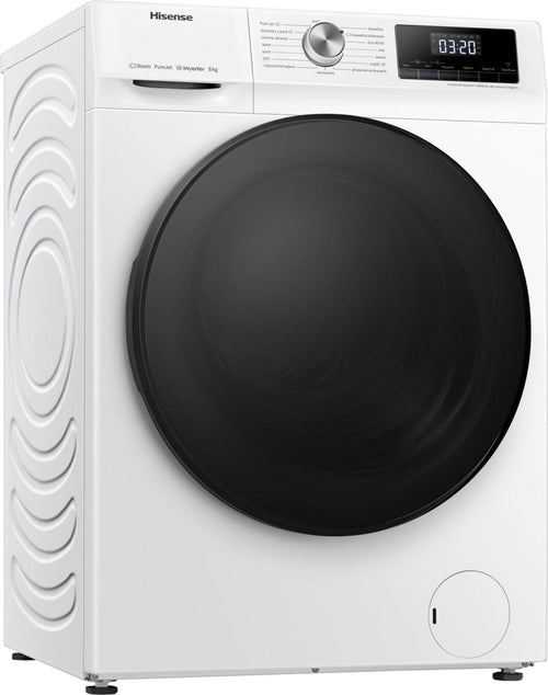 Hisense WFQA8014EVJM - White 8KG Washing Machine - 1400 RPM - A energy