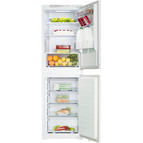 Fridgemaster MBC55224FE - White Integrated Fridge Freezer - 50/50 Split - E Rated