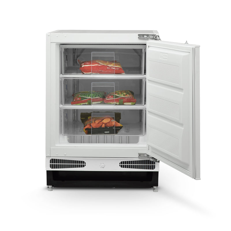 Montpellier MBUF96 - White Integrated Undercounter Freezer - 96L - E Energy Rating