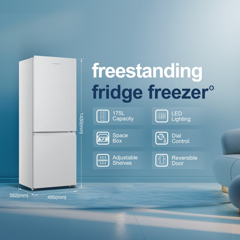 Fridgemaster MC50175A - White Fridge Freezer - 175L - E Energy Rating