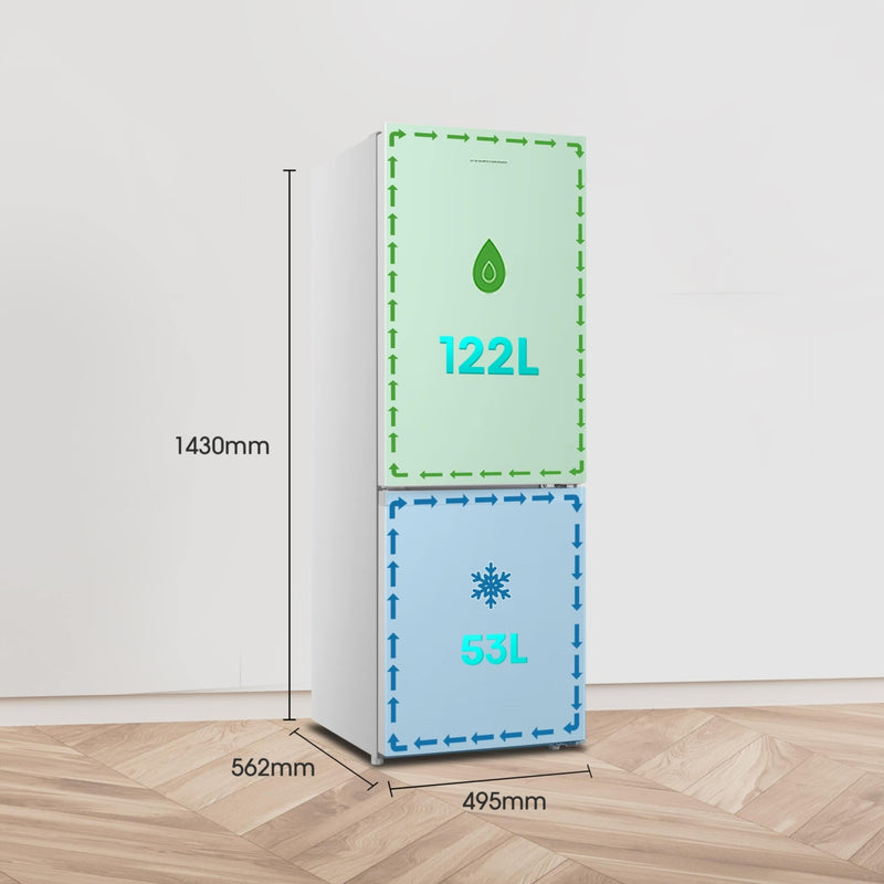 Fridgemaster MC50175A - White Fridge Freezer - 175L - E Energy Rating