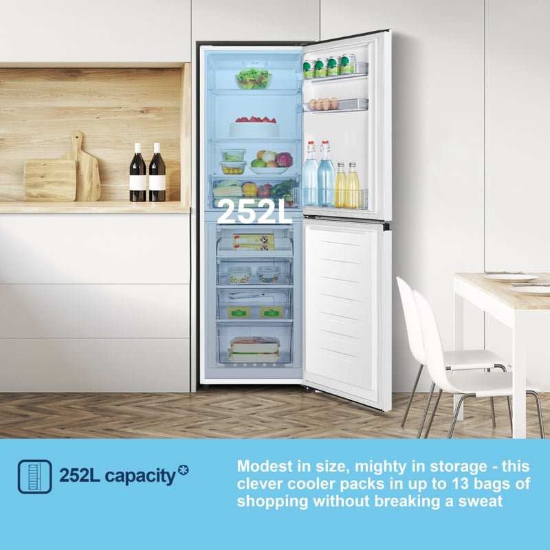 Fridgemaster MC55240E - White Fridge Freezer - 252L Capacity - E Energy Rating