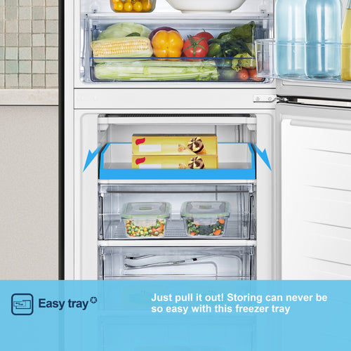 Fridgemaster MC55240E - White Fridge Freezer - 252L Capacity - E Energy Rating