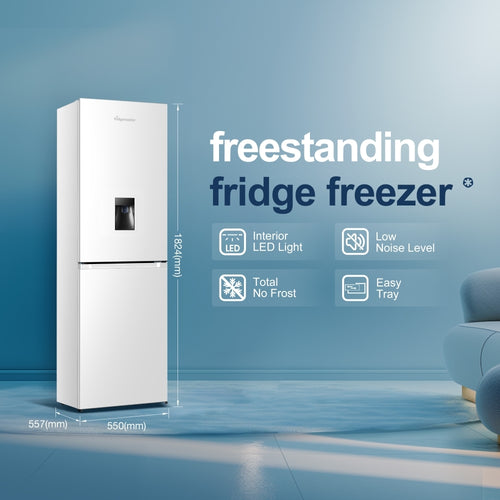 Fridgemaster MC55251DE - White Fridge Freezer - 256L Total No Frost - E Energy