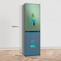 Fridgemaster MC55251DES - Silver Fridge Freezer - 256L - E Energy Rating