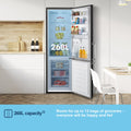 Fridgemaster MC55265DEB - Black Fridge Freezer - E energy