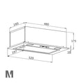 Montpellier MCA52S - Stainless Steel 52cm Canopy Extractor - 206m3/hr - No Energy Rating