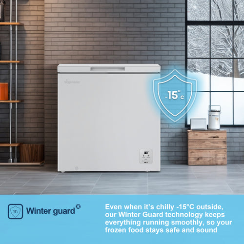 Fridgemaster MCF200E - White Chest Freezer - 198L Capacity - E Energy Rating