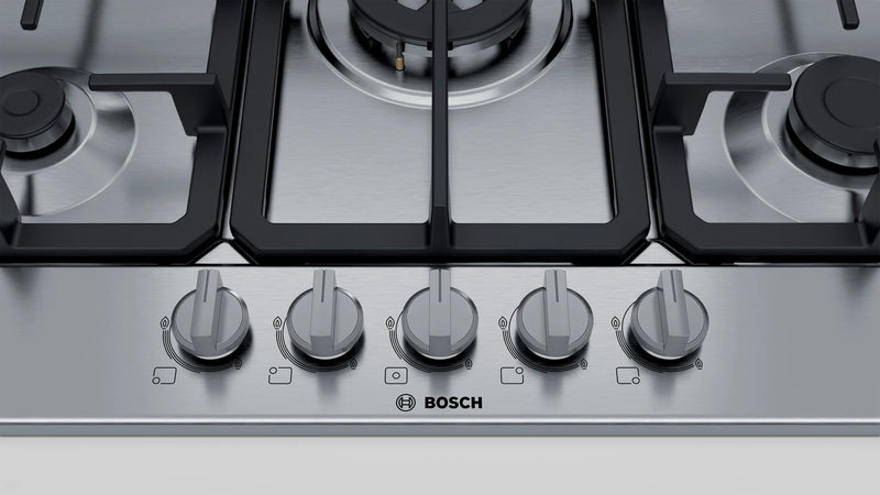 Bosch Series 4 PGQ7B5B90 - Stainless steel 5 Zone Gas Hob