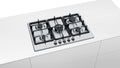 Bosch Series 4 PGQ7B5B90 - Stainless steel 5 Zone Gas Hob