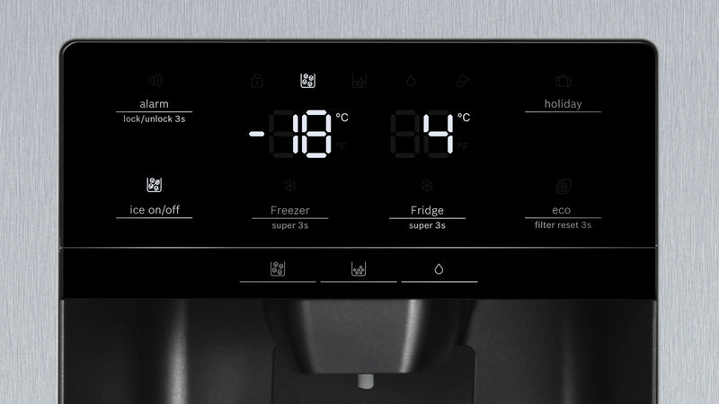 Bosch Series 6 KAG93AIEPG - Stainless Steel American Side by Side Fridge Freezer - 323 kWh -A++ Rated