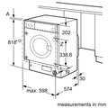 Bosch Series 8 WIW28502GB - White Integrated 8KG Washing Machine - 1400 RPM - C energy